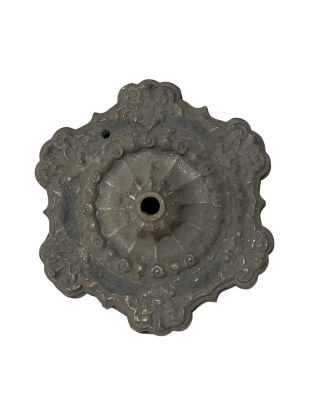 Vintage Victorian Bronze Light Canopy / Floor Lamp Base